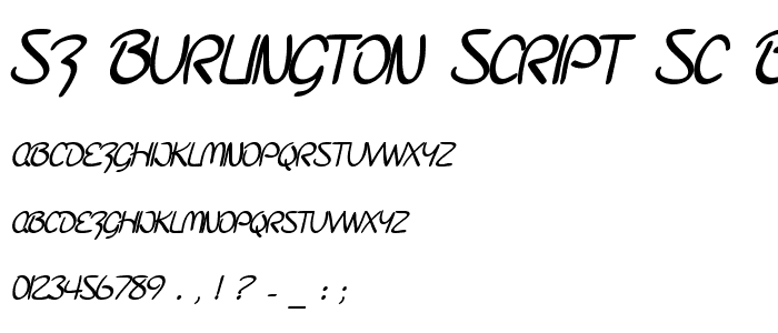 SF Burlington Script SC Bold font
